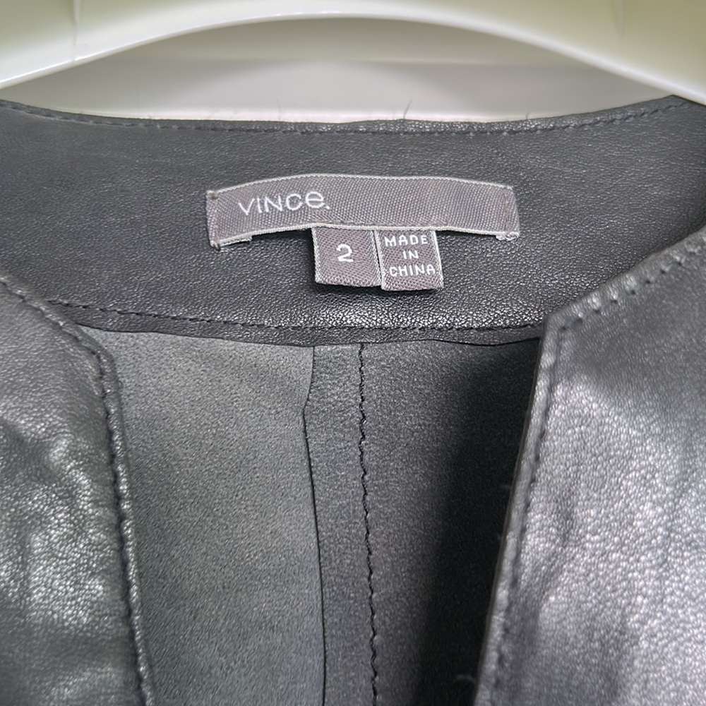 Vince Lambskin Leather Dress - Picture 2 of 10